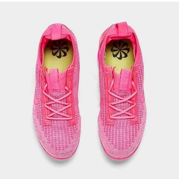 Womens Nike Air Vapormax 2021 Flyknit Neon Pink made with Crystals - Picture 4 of 5